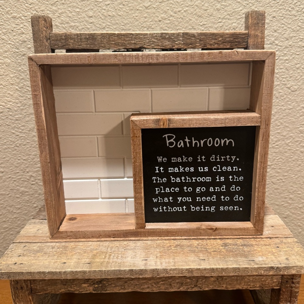 Bathroom Decor, Primitives By Kathy, We Make It Dirty It Makes Us Clean Sign